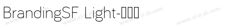 BrandingSF Light字体转换